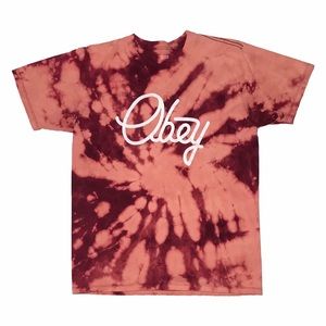 Custom Bleach Dye Obey T Shirt Size M